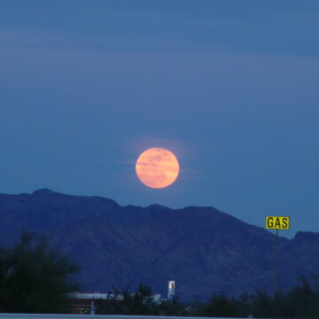 Moonrise over Quartzsite AZ